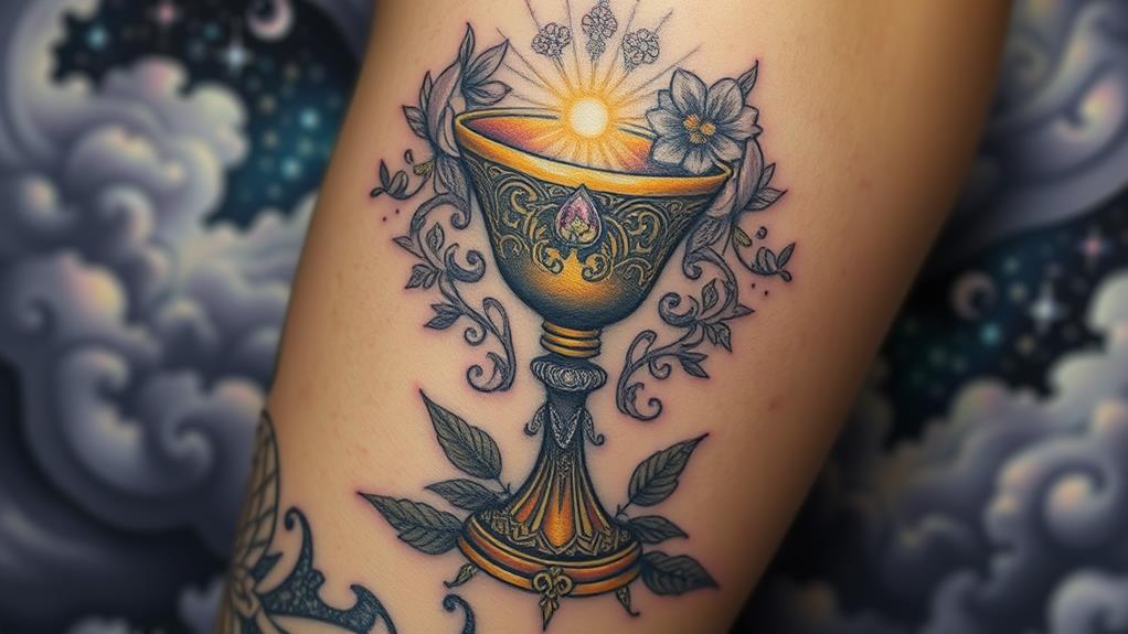 symbolic grail tattoo designs