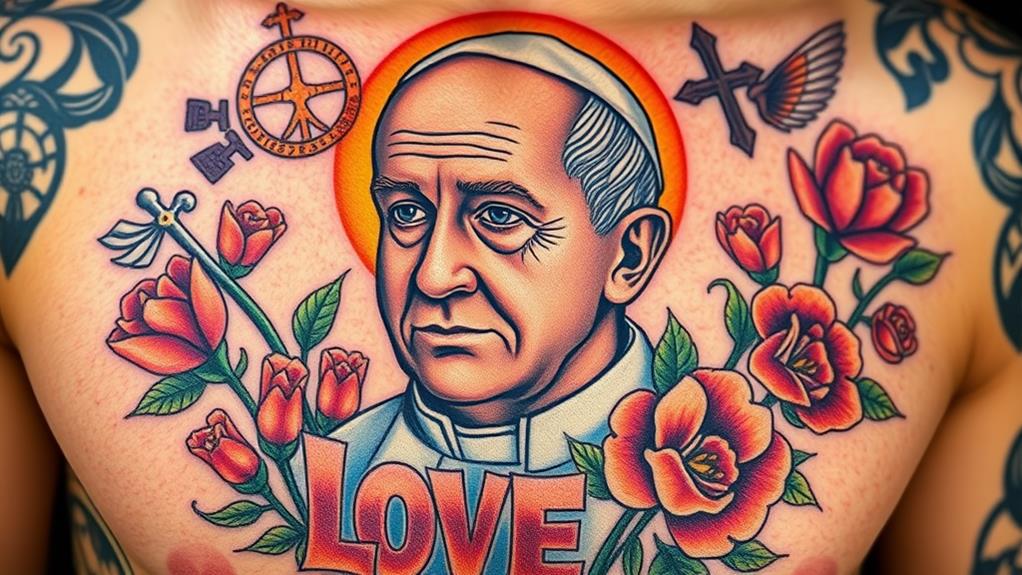 tattoos honoring the pope