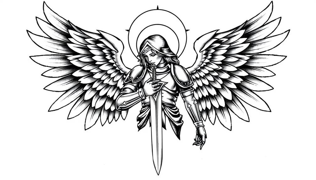 angelic archangel michael ink