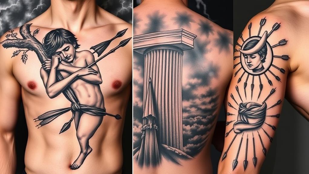 martyrdom inspired saint sebastian tattoos