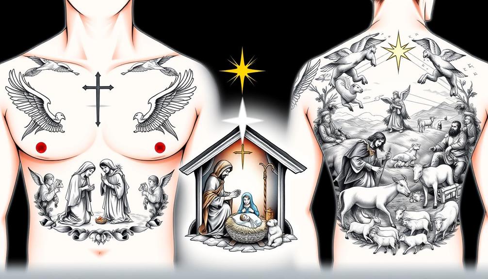 nativity scene tattoo designs