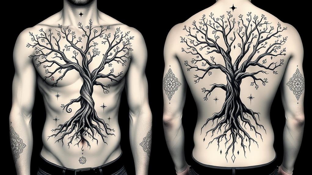 nature inspired growth tattoos