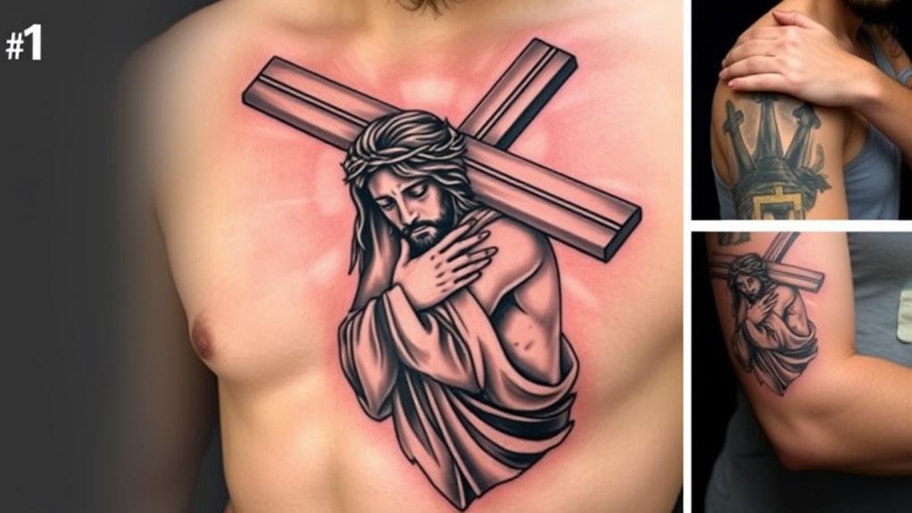 sacrificial jesus cross tattoos