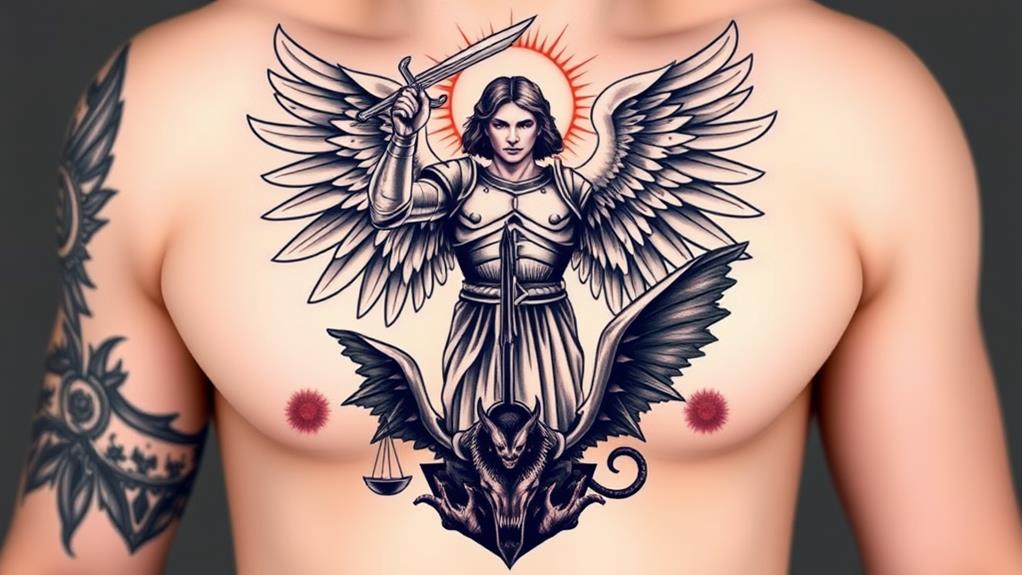 victorious archangel michael tattoos